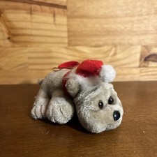 Vintage Xmas Kennel Kuddles Plush Bull Dog 1980s Tara Toys 5.5"