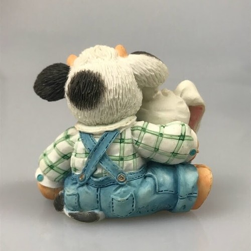 Marys Moo Moos Hoppy Easter Basket Holiday Bunny Cow Figurine Enesco Retired - Picture 5 of 8