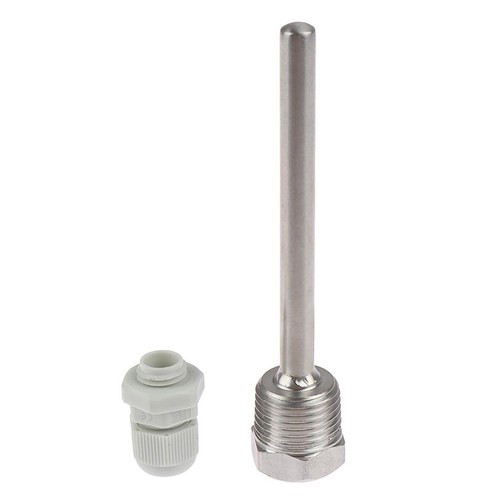1/2NPT Sonda Sensore Temperatura Acciaio Inox Pozzetto Acqua Riscaldamento Filo - Foto 2 di 14
