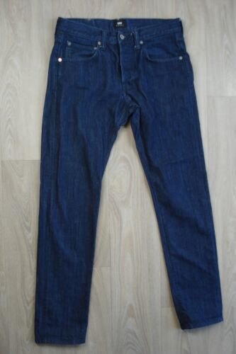 Edwin Jeans Mens W30 L32 Blue ED-85 Slim Tapered Medium Dark Wash Japanese Denim
