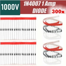 300PCS 1N4007 Rectifier Diode 1A DO-41 Axial 1amp 1000 Volt Electronic Diode