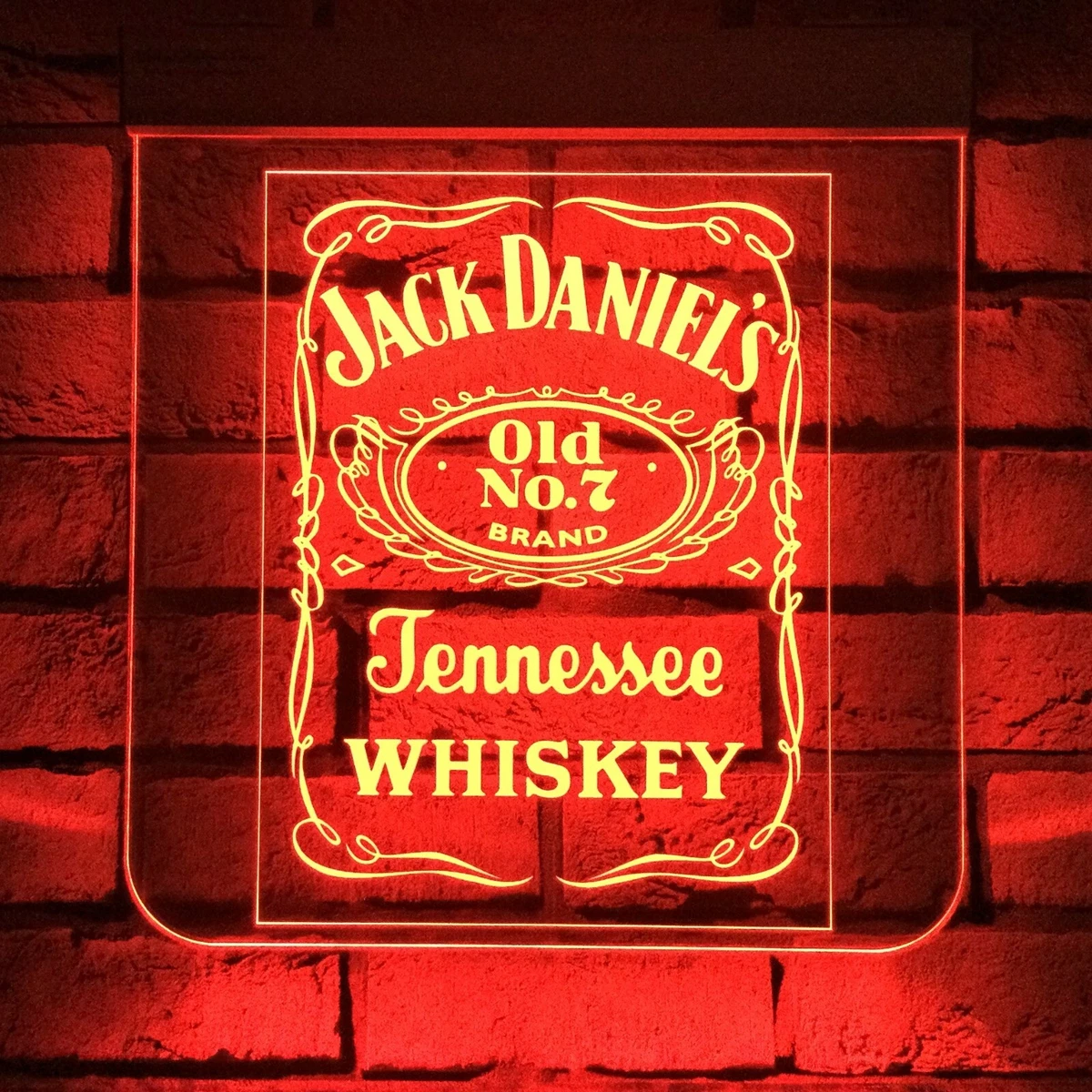 Jack Daniels Tennessee Whiskey RGB LED Acrylic Sign LED Bar Sign