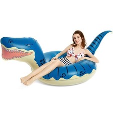 Jasonwell Inflatable Dinosaur Pool Float Tube for Boys Girls Adults 93'' T-Re...