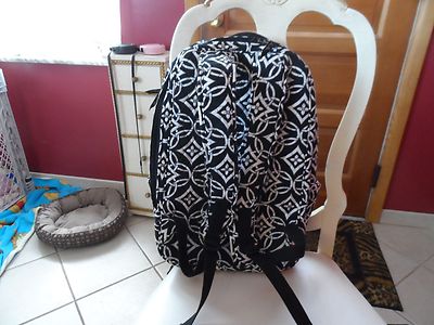 Vera‎ Bradley Tech backpack Concerto pattern Black White Quilted Vera Bradley Tech backpack Concerto‎ pattern Black, White  main image 3