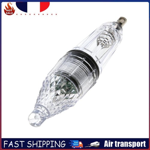 Leurre LED Sous-Marin Pour Pêche Au Calamar - Lampe De Pêche Rapide En Plastique Transparent - Batterie Incluse