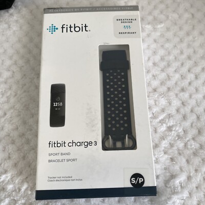 Fitbit Charge 3, Sport Band,Sport Bracelet  Black, Small, Breathable Design