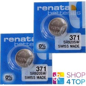 2 RENATA 371 SR920SW BATTERIES SILVER 1.55V WATCH SWISS MADE EXP 2024 NEW |  eBay