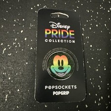 Disney Parks Pride Mickey Mouse Rainbow Glitter Pop Socket Popsocket NEW