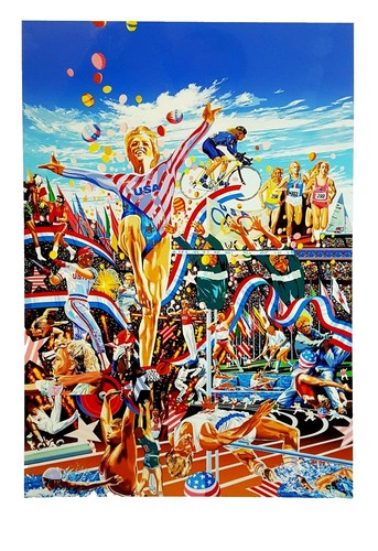 Melanie Taylor Kent LET THE GAMES BEGIN Hand Signed Serigraph 1984