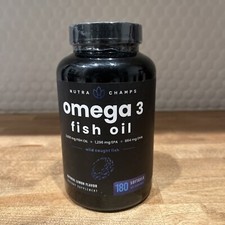Nutra Champs Omega 3 Fish Oil, Natural Lemon,...