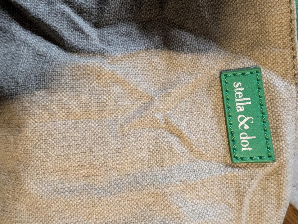 Stella And Dot Crossbody Bag Kelly Green Fillmore Tote Shoulder Bag W/ Purse - Image 4 of 4