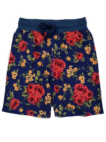 George Mens Blue Floral Rose Flower 