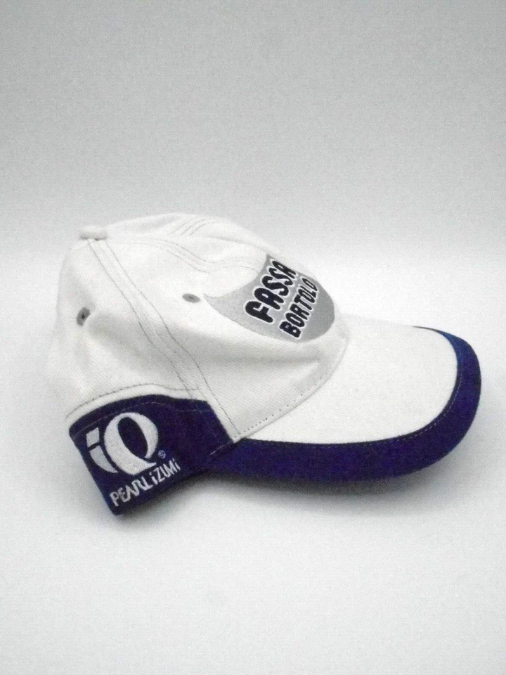 Gorra de béisbol ajustable Pearl Izumi Fassa Bortolo 2002 equipo de ciclismo en blanco Foto 3 de 4