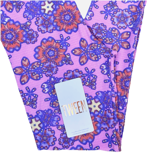 NEW Lularoe Leggings Tween (sz 00-0) Womens Girls Floral Buttery Soft Stretch - Picture 3 of 14
