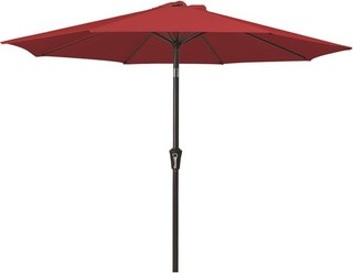 2.7m Garden Parasol White Tilt Crank System UPF50 UV Protection Garden Patio