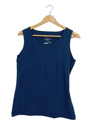 Living Crafts Unterhemd Top Blau Gr. 40 L Basic Bio-Baumwolle