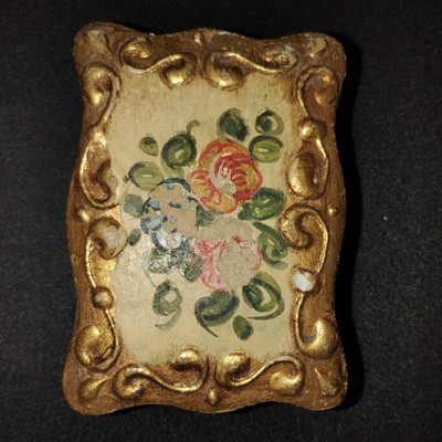Vintage Florentine Ornate Gold Small Box Italy