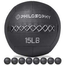 Wall Ball, 6-30 LB - Soft Shell Weighted Medicine Ball with Non-Slip Grip