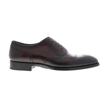 Di Bianco SBP940 Mens Burgundy Oxfords & Lace Ups Wingtip & Brogue Shoes