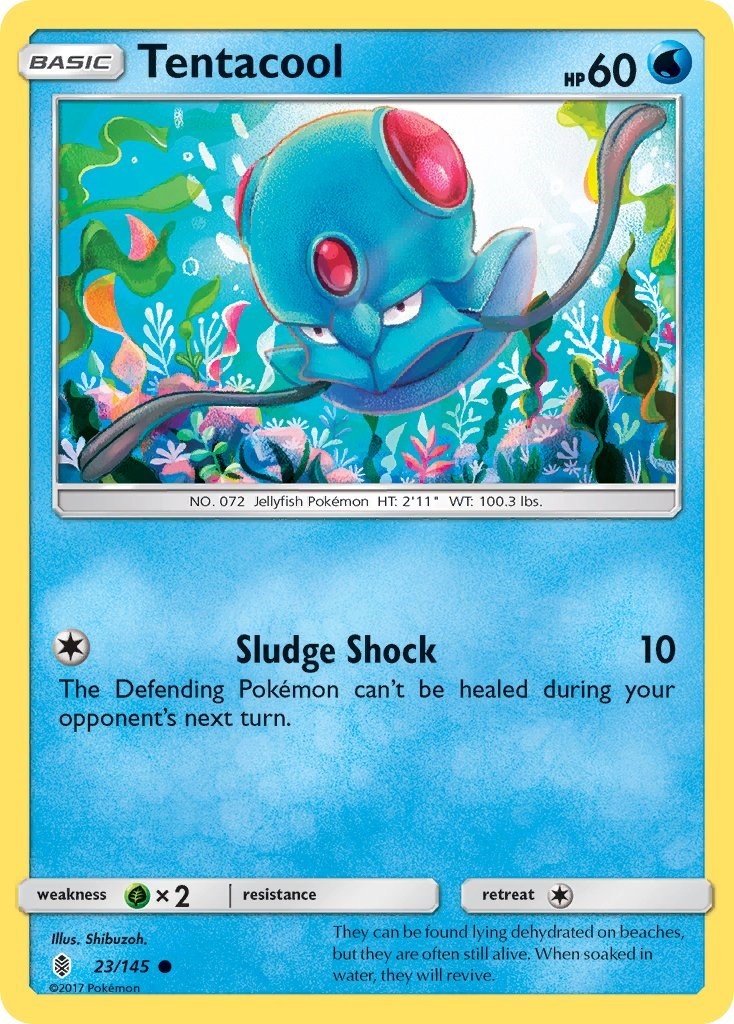 Tentacool [SM - Guardians Rising 23/145] Reverse Holofoil Common Pokemon TCG