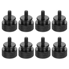 8Pcs M3x6 12x16mm ODxH Aluminum Thumb Screws for Pc Side Panel Black