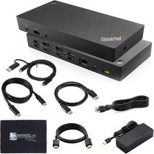 Lenovo 40AF0135US Thinkpad Docking Station Dual Monitor Hybrid