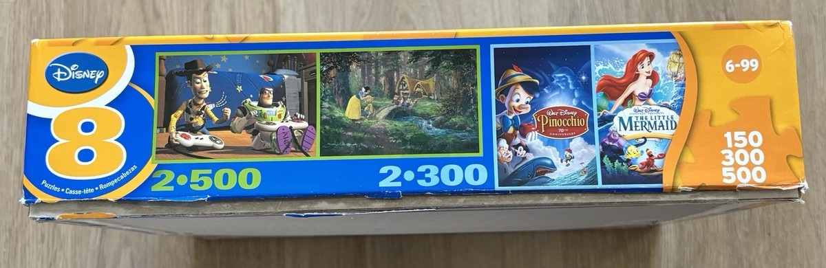 Mega Puzzle Pack of 5 DISNEY, Snow White, Toy Story, Pinocchio