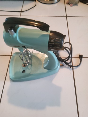 VTG 50s SUNBEAM mixmaster Turquoise Teal Green .working