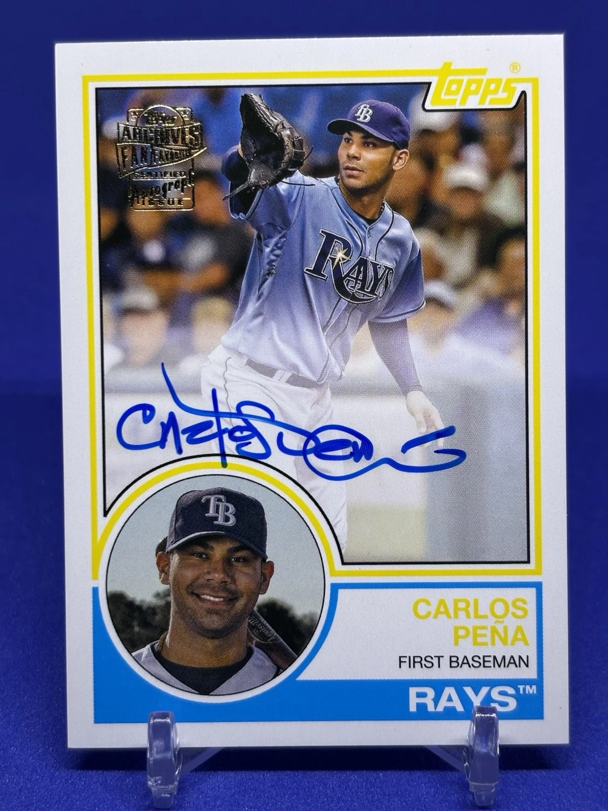 2022 Topps Archives '83 Fan Favorites Autographs #83FFCP Carlos Pena AUTO