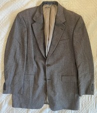 CREMIEUX COLLECTION Made in USA Wool Herringbone Jacket in Gray Size 40 R