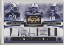 2005 Donruss Gridiron Gear Name Plate 16/50 Chris Brown Drew Bennett #T-6 2u3