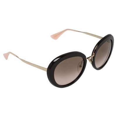 Authentic Prada SPR Oversized Round Brown Gradient Sunglasses (SPR 16Q DHO- 55)