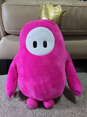 Moose Toys Fall Guys Original Pink Bean Skin Plush Stuffed Animal Large Toy 18''