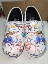 Skechers Women's Clog SR - Candaba White/Multicolor Crayon Rubber Clogs 7.5