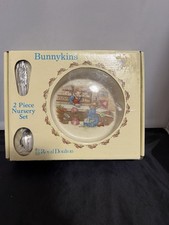 Royal Doulton Bunnykins Nursery Set NOS Plate Spoon Box Baby Gift