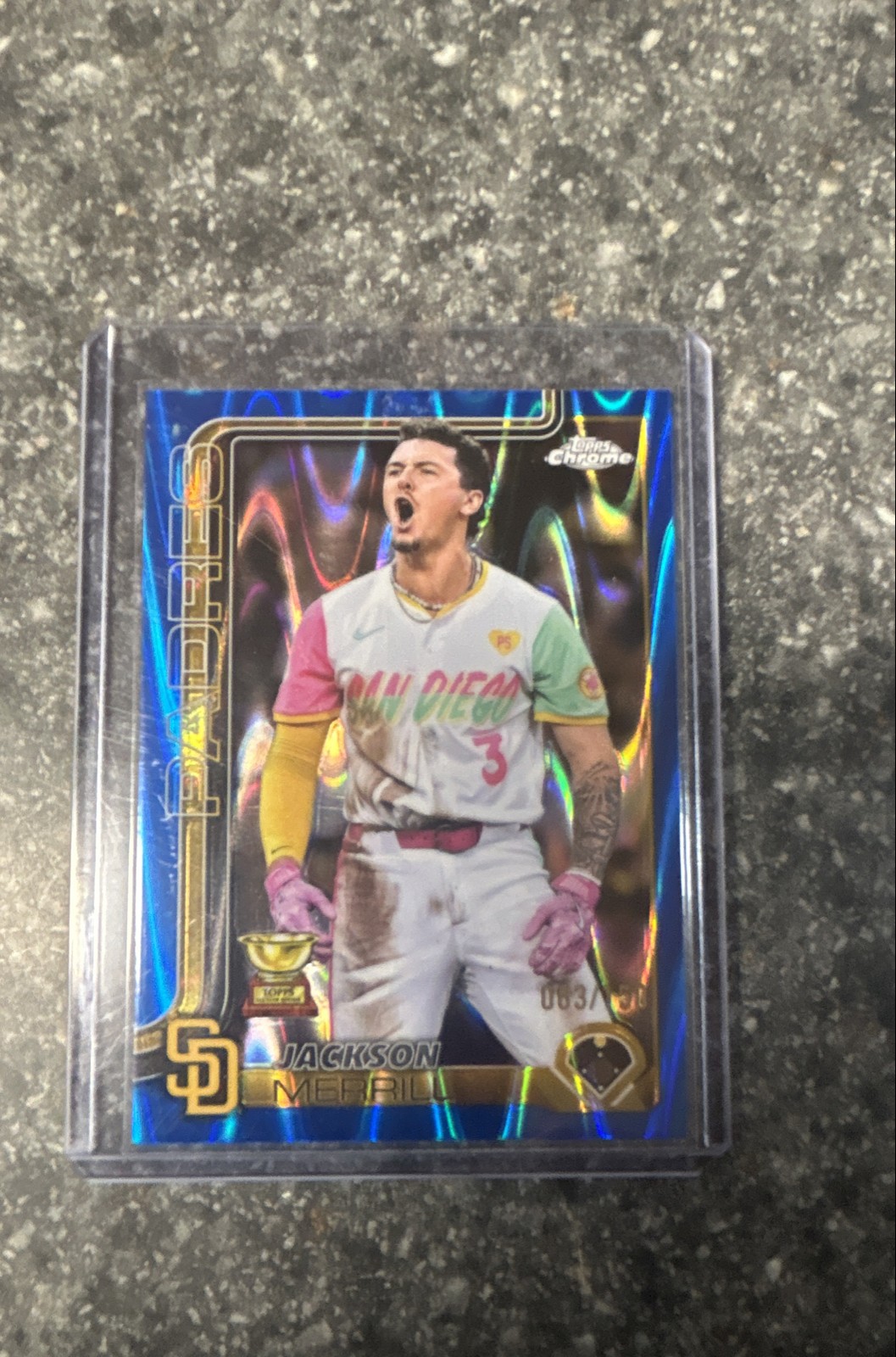 2025 Topps Chrome - Jackson Merrill #61 Blue RayWave Refractor /150