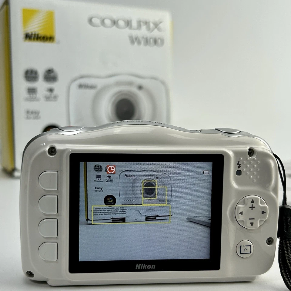Nikon Coolpix W100 13.2MP Waterproof Shockproof Camera - w Battery, 32GB SD, Box - Image 3 of 4