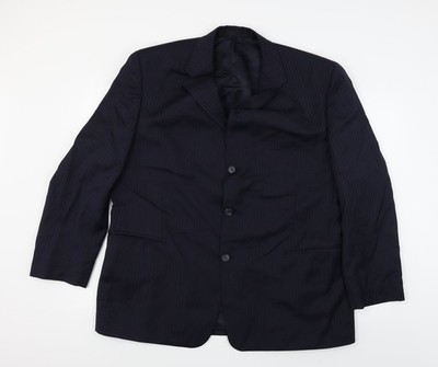 Anzugjacke Herren UK Größe 46 Super 100's Regular Blau