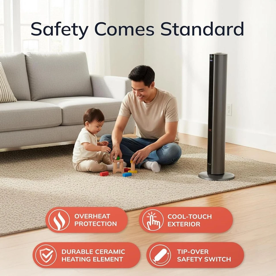 Lasko Oscillating All Season Tower Fan and Space Heater in One for Home with Adj - Image 4 of 4