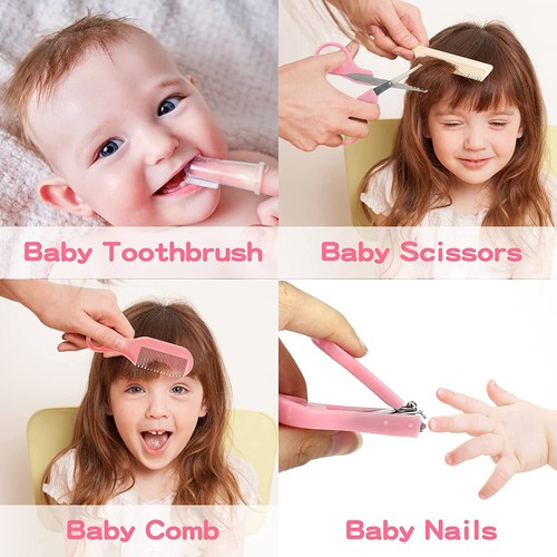 Baby Pflegeset, Säugling Sicherheit Pflegeset mit Haarbürste Kamm Nagelknipser N... - Bild 6 von 6