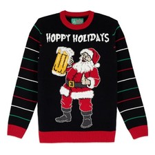 Christmas Hoppy Holidays Beer Santa Ugly Christmas Sweater Unisex Fullsize S-6XL