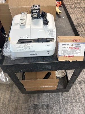 Epson 695Wi Short Throw Interactive Projector (New Lamp), Wall Mount and Remote