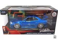 Brian  s Nissan Skyline GT-R BNR34 Diecast Metallic Blue - Fast  Furious