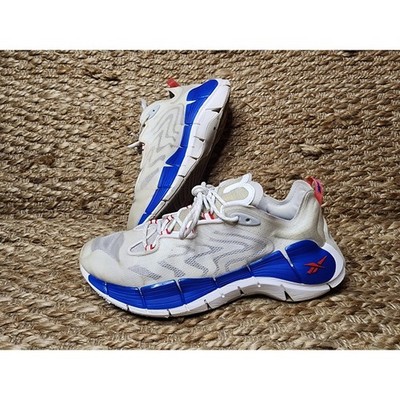 Reebok Zig Kinetica 2 White Bright Cobalt 2021 Athletic Training Shoes Men's 8