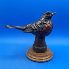 ARTIST DAVID H TURNER 2004 LT EDITION LOST WAX BRONZE AMERICAN ROBIN BIRD 17/200