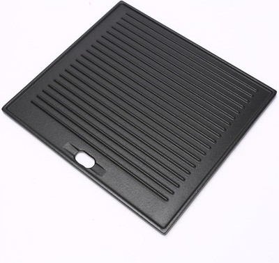 GFTIME Gusseisen Wendeplatte 33,5 x 30cm Grillplatte Plancha für Taino Basic 