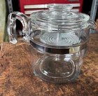 Vintage Pyrex Flameware Glass Stove Top Coffee Percolator 9 Cup Nice!!