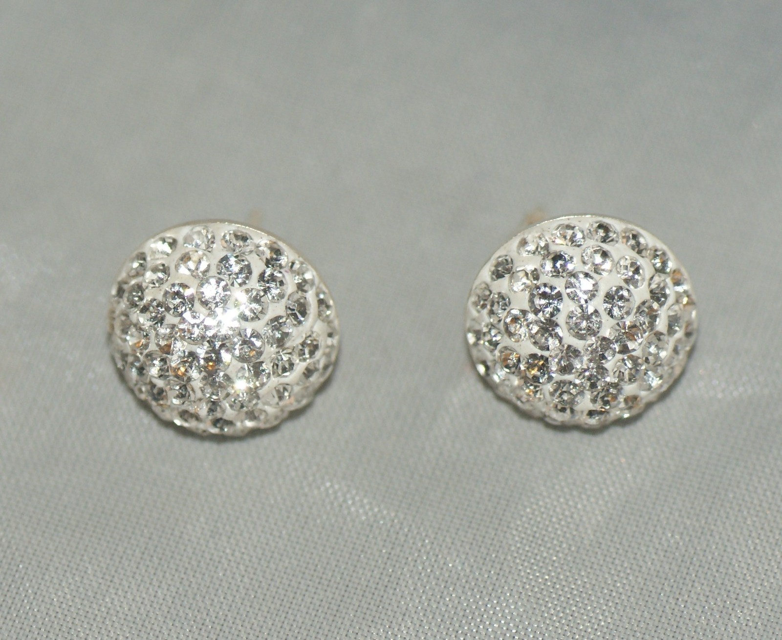 Stud earrings [  925 Sterling silver and round cubic zirconia ] Clear-image