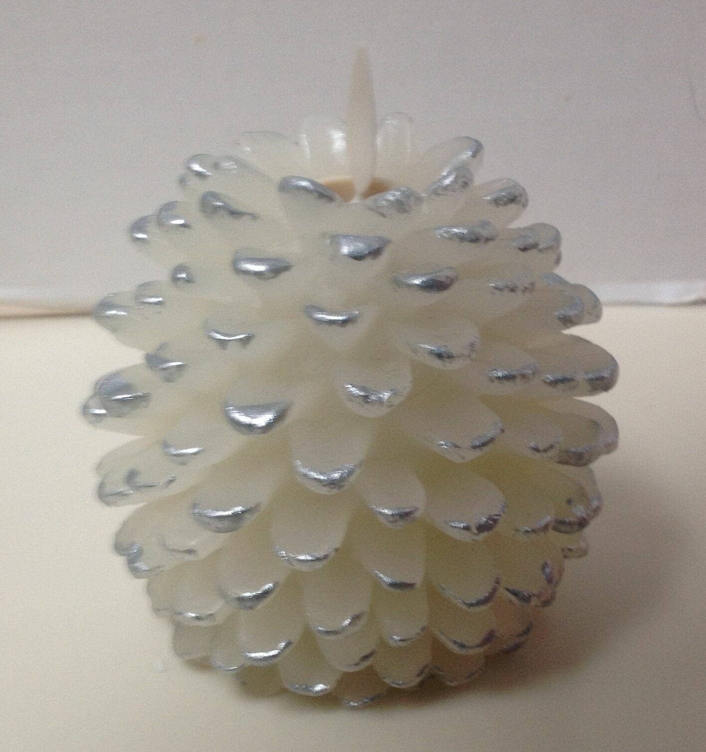 Luminara Flameless Pine Cone Candles with Moving Flame Wax Remote Timer