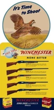 Winchester Shotguns - Quail Hunting Theme NEW Sign 40" Tall Diecut USA STEEL